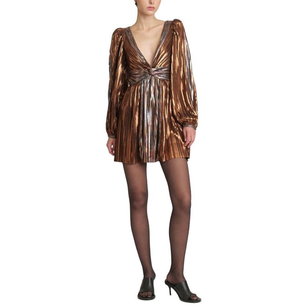 Sabina Musayev Womens  Wendy Mini Dress, Gold